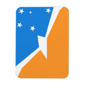 ティエラ・デル・フエゴ・アルゼンチン国旗の陸地 マグネット (縦)