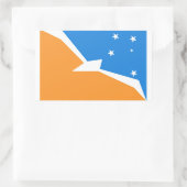 ティエラ・デル・フエゴ・アルゼンチン国旗の陸地 長方形シール (バッグ)