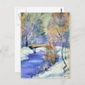 ティエルガルテンは冬絵画だ。 ポストカード (正面/裏面)