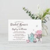 ティエレガントーパーティーバタフライフローラブライダルシャワー 招待状 (スタンド正面)