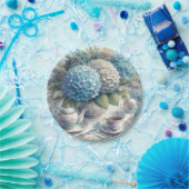 ティエレガントーパーティーブルーアジサイ紙プレート ペーパープレート (パーティー)