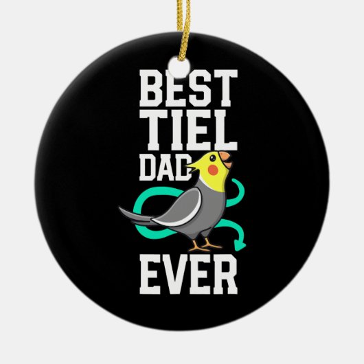 ティエ最高のルパパエバーコッカティエル恋人ビルバパロット セラミックオーナメント (正面)