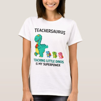 ティカサウルスの先生ユーモアと小さな恐竜 Tシャツ