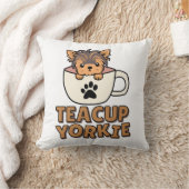 ティカップヨーキー子犬 クッション (ブランケット)