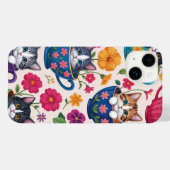 ティカップ・キティと花々 Case-Mate iPhoneケース (裏面 (横))