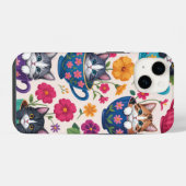 ティカップ・キティと花々 iPhoneケース (裏面横)