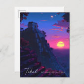 ティカル国立公園グアテマラ旅行で夜 ポストカード (正面/裏面)