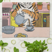 ティガーがお茶を作る キッチンタオル (折り畳み)