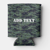 ティガーストライプオリーブグリーンカモフラージュ 缶クーラー (正面)