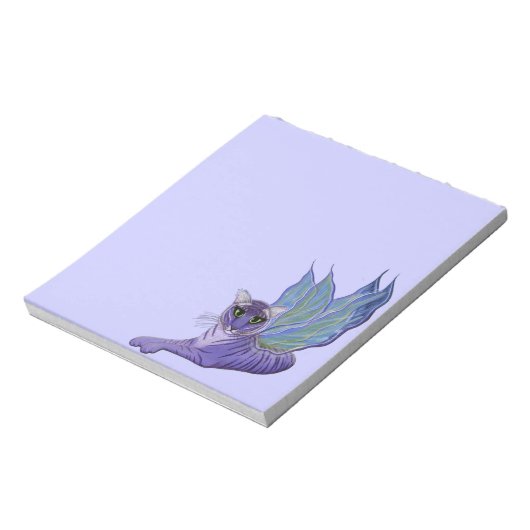 ティガーピクシー妖精タイガーファンタジーキャットアートメモ帳 ノートパッド (回転)