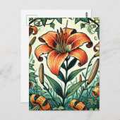 ティガーリリーイラストレーションタイガーリリー ポストカード (正面/裏面)