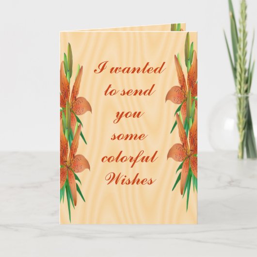 ティガーリリー・ビデカスタマイズー・アニー大事な行事 カード (正面)