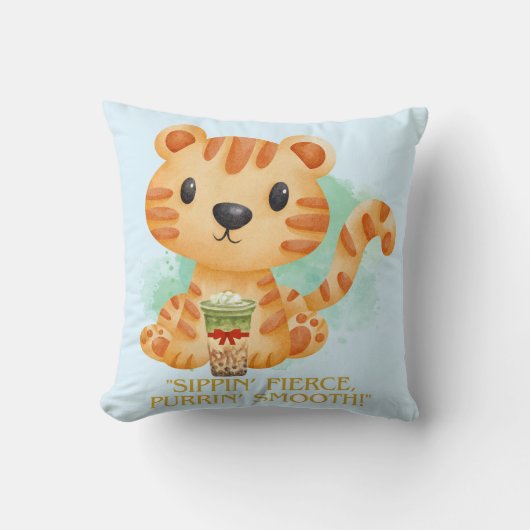 ティガー引用文漫画 クッション (正面)