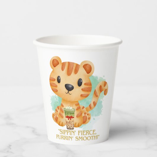 ティガー引用文漫画 紙コップ (正面)