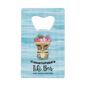 ティキおもしろいグロムメンズバチュラーパーティ結婚ズ クレジットカード栓抜き (正面)