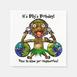 ティキおもしろいパーティーパーソナライズされたデザイン スタンダードカクテルナプキン