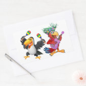 ティキに腹を立てる 長方形シール (封筒)