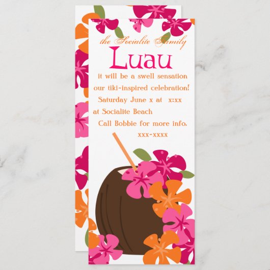 ティキの花 招待状 (正面/裏面)