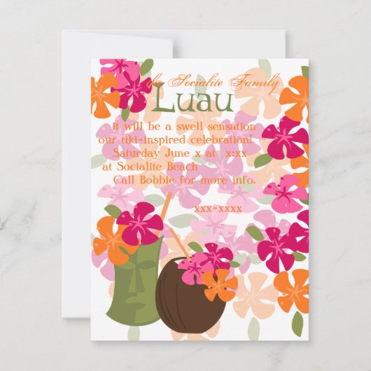 ティキの花 招待状 (正面)