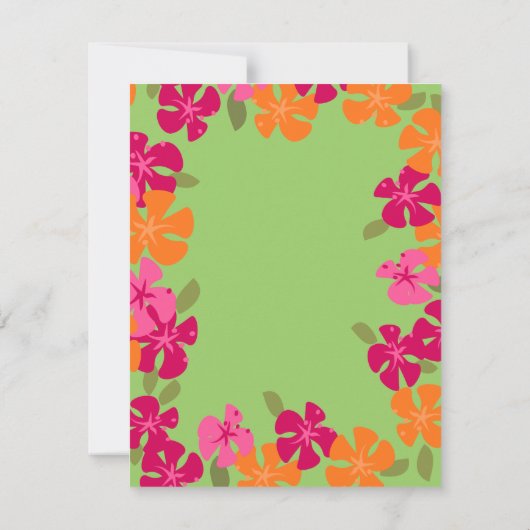 ティキの花 招待状 (裏面)