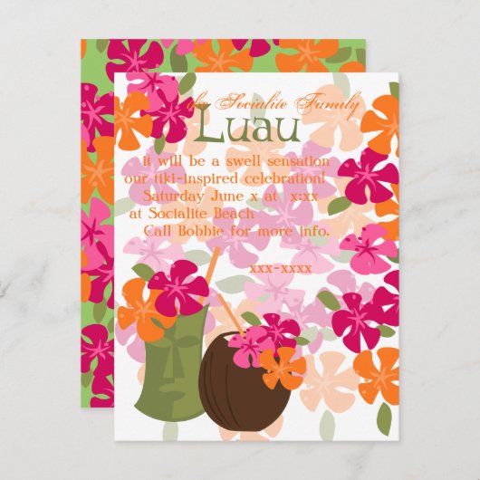 ティキの花 招待状 (正面/裏面)