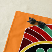 ティキカッコいいトーテム名前をカスタムする&カラービーチタオル2 ビーチタオル (インサイチュ)