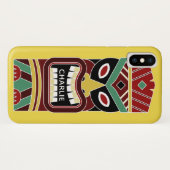 ティキカッコいいトーテム名前をカスタムする&カラーフォンケース Case-Mate iPhoneケース (裏面(横))