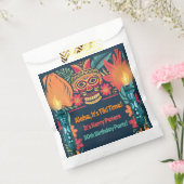 ティキカラフルルアウ(ハワイ式宴会)スカルバックヤードバースデーパーティー フェイバーバッグ (封をした状態)