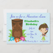 ティキゴッドルアウ（ハワイ式宴会）パーティー 招待状 (正面)