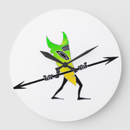 ティキサーファーグリーン ラージ壁時計