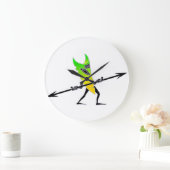 ティキサーファーグリーン ラージ壁時計 (ホーム)