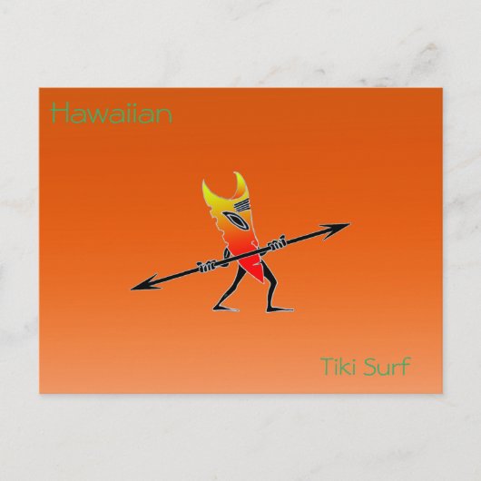 ティキサーファー赤と黄色 ポストカード (正面)