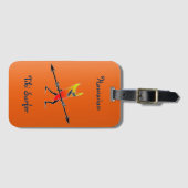 ティキサーファー赤と黄色 ラゲッジタグ (正面横)