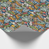 ティキジャングルミッドセンチュリーモダンイラストレーション ラッピングペーパー (角)