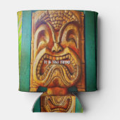 ティキタイムおもしろい激しいカッコいいヴィンテージレトロトロピカル 缶クーラー (裏面)