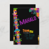 ティキタイムバースデーパーティー サンキューカード (正面/裏面)