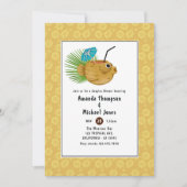 ティキタイムルアウ(ハワイ式宴会)サマービーチカップルシャワー 招待状 (正面)