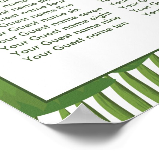 ティキタイムルアウ（ハワイ式宴会）サマービーチ結婚式 ポスター (角)