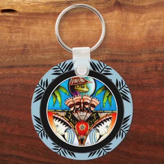 ティキタトゥオガエル キーホルダー (正面)