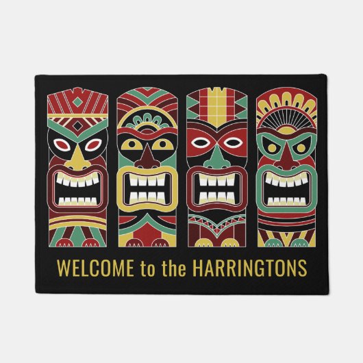 ティキトテムズカスタム文字ドアマット ドアマット (正面)