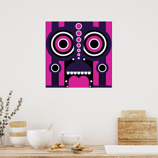 ティキトライバルマスク ポスター (キッチン)