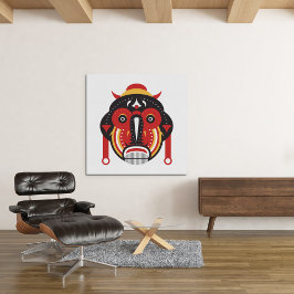 ティキトライバルマスク メタルプリント