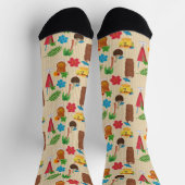 ティキトロピカルカクテルモノグラムの ソックス (上部)