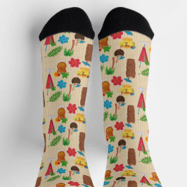 ティキトロピカルカクテルモノグラムの ソックス