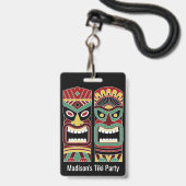 ティキトーテンスカスタム文字バッジ バッジ (正面（ネックストラップ付）)