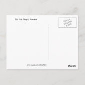 ティキハットとパームの木々のシーネグリルジャマイカ ポストカード (裏面)