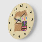 ティキハットの漫画の壁時計 ラージ壁時計 (傾斜)