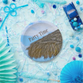 ティキハットハワイアンルアウ（ハワイ式宴会）パーティー ペーパープレート (パーティー)