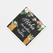 ティキハワイアンアロハトロピカル誕生日ルアウ(ハワイ式宴会)パーティー スタンダードランチョンナプキン (角)