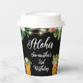 ティキハワイアンアロハトロピカル誕生日ルアウ（ハワイ式宴会）パーティー 紙コップ (正面)